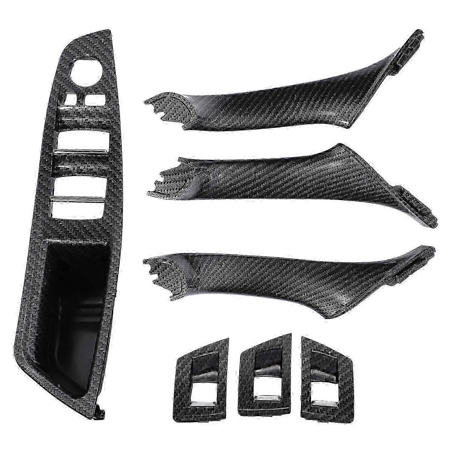 7PCS Right Hand Drive RHD For BMW 5 Series F10 F11 Car Interior Door Handle Inner Panel Pull Trim Cover Armrest Edition a