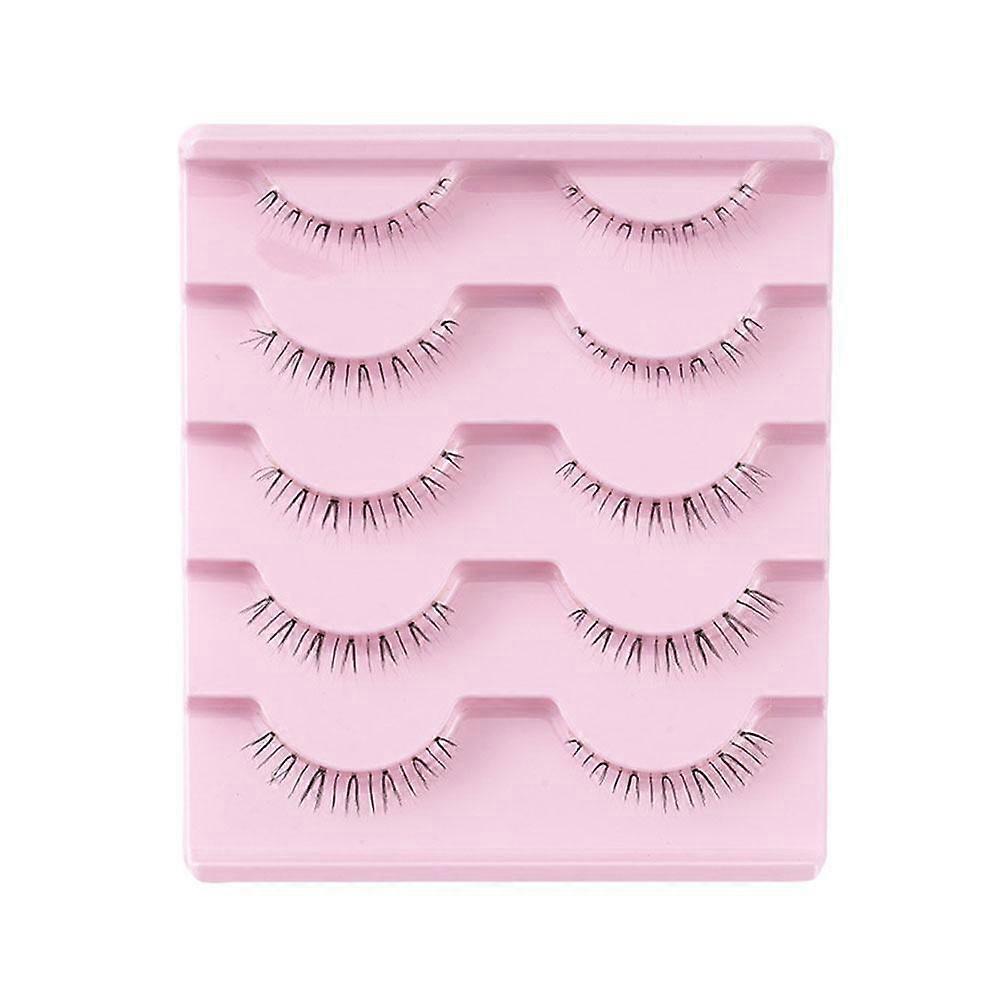 Style 7 Five Pairs Of Various Styles Transparent Stem Lower Eyelashes Natural Simulation Japanese Sharpened Lower Eyelashes Natural Soft Eyelashes