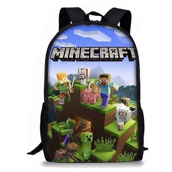 Minecraft Backpack for Kids Student School Bag Shoulder Bag D