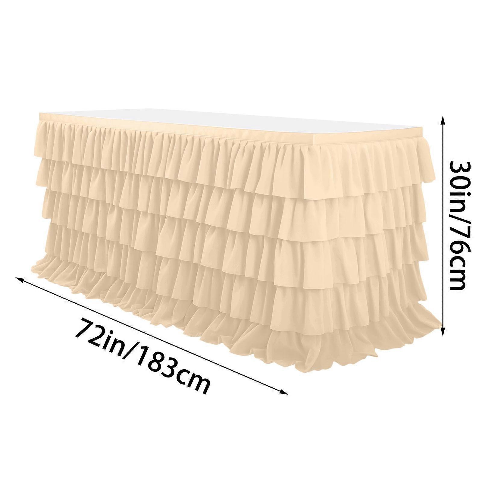 Pleated Tablecloth Five-layer Pleated Party Tablecloth Suitable For Tables Of Various Shapes