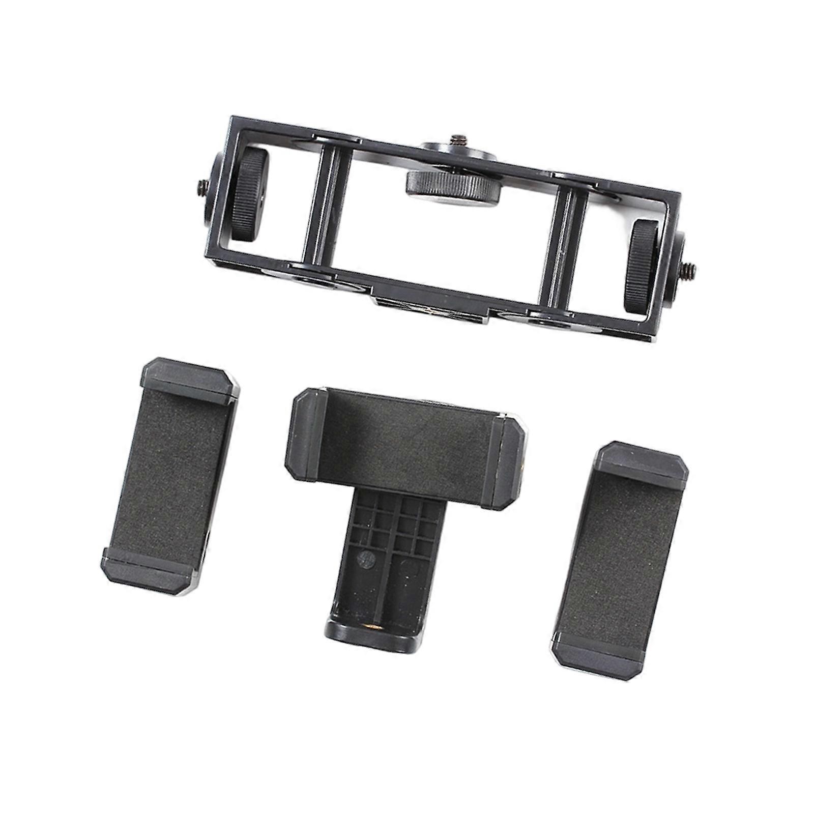 Mobile Phone Bracket Double Adjustable Clip Three Position for Live Stream Video Recording Multifunctional Tripod Multicolor