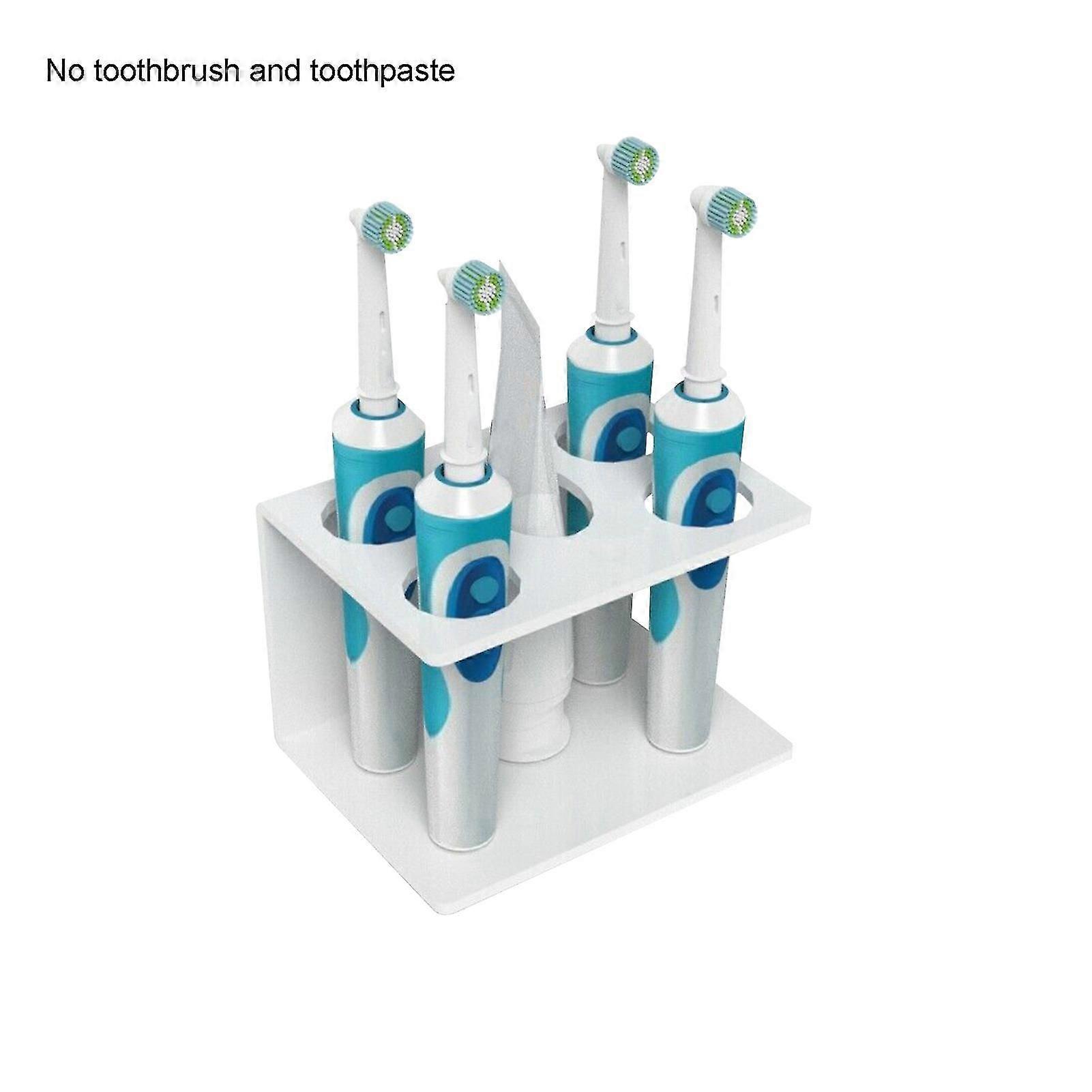 Acrylic Wall Mount Household Electric Toothbrush Stand Toothpaste Rack Organiser