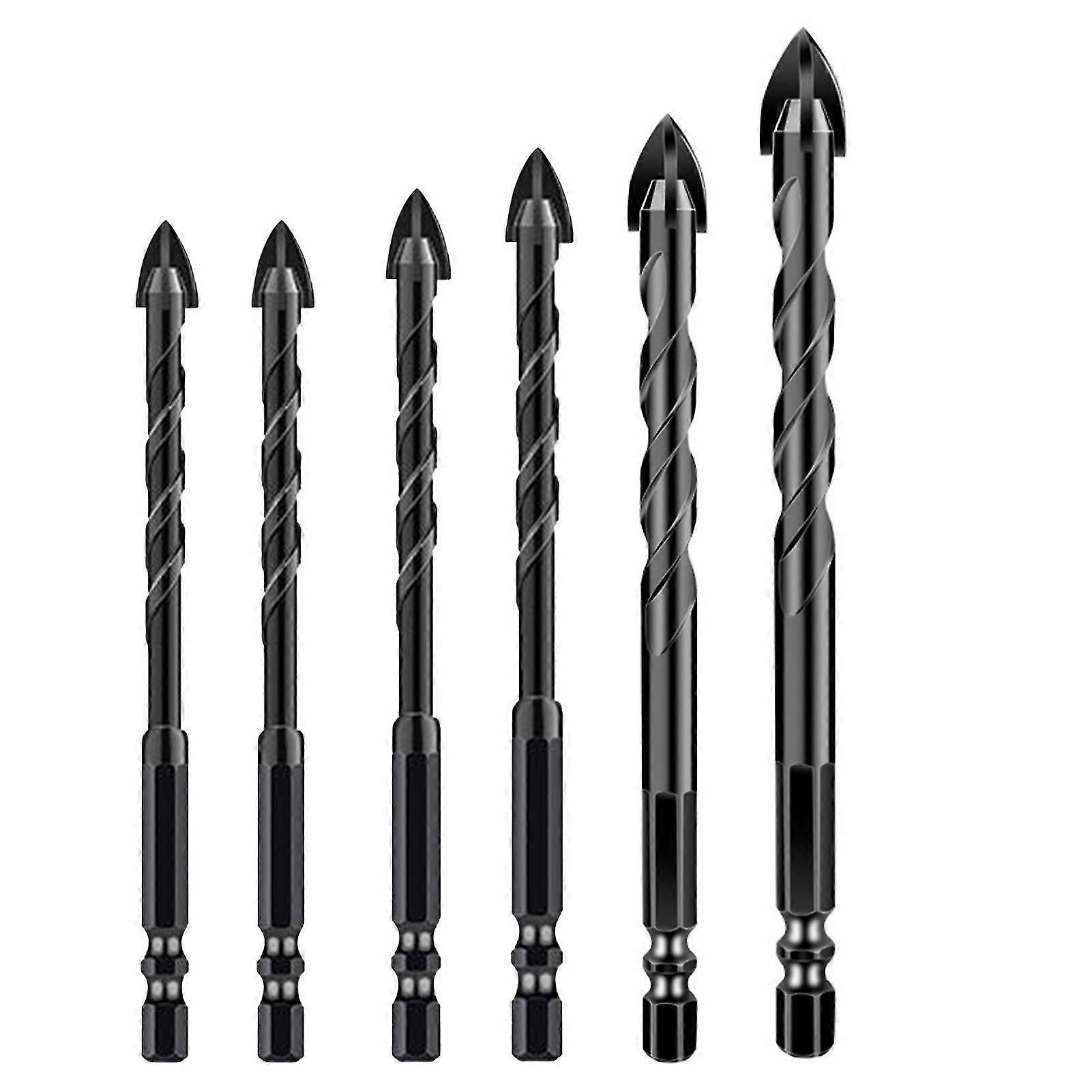 5pcs/6pcs Durable Tip Drill Bit High Hardness Anti-rust Multifunctional Hexagonal Shank Triangle Drill Bit For Woodworking