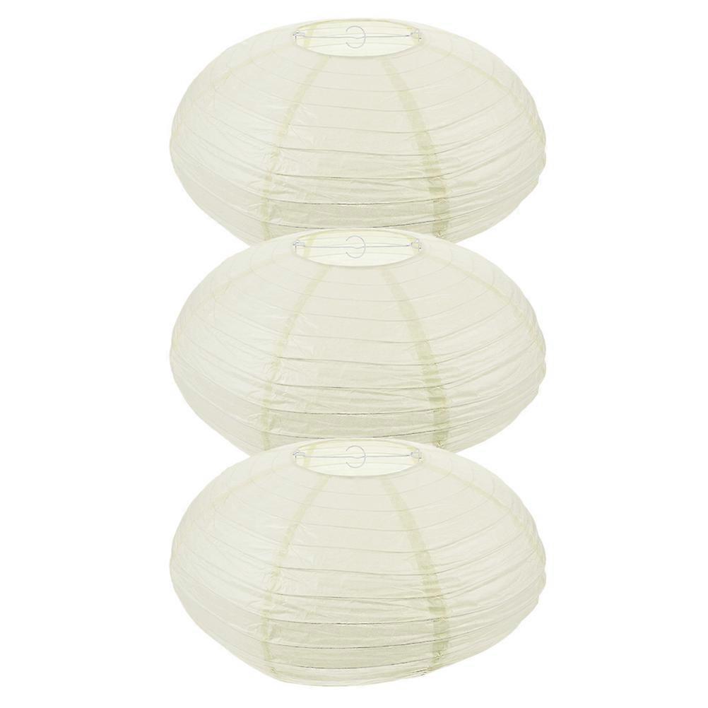 3pcs Foldable Paper Lampshade Lantern Japanese Style Hanging Traditional Vintage Blank Lanterns