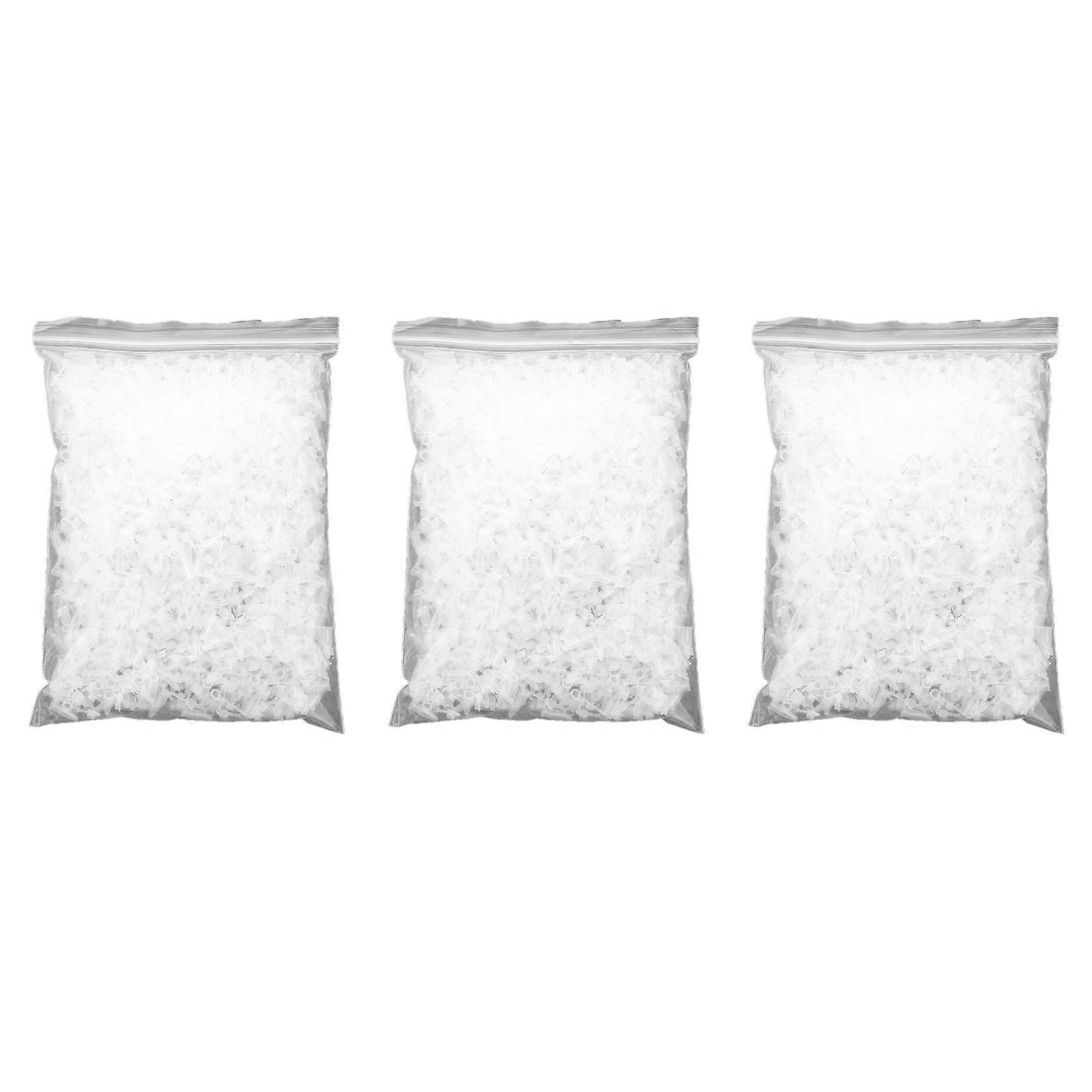 3000 Pcs 0.2Ml Round Bottom Centrifuge Tubes W Attached Caps Clear White