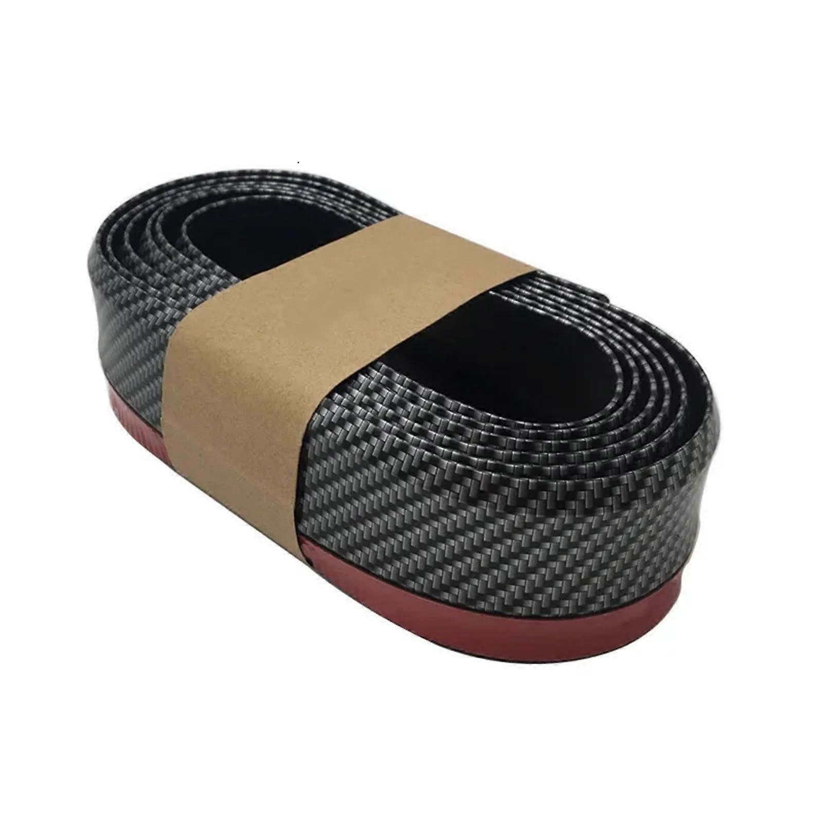 Universal Carbon Fiber Front Bumper Lip Spoiler Guard, AntiScratch Splitter Skirt Protector