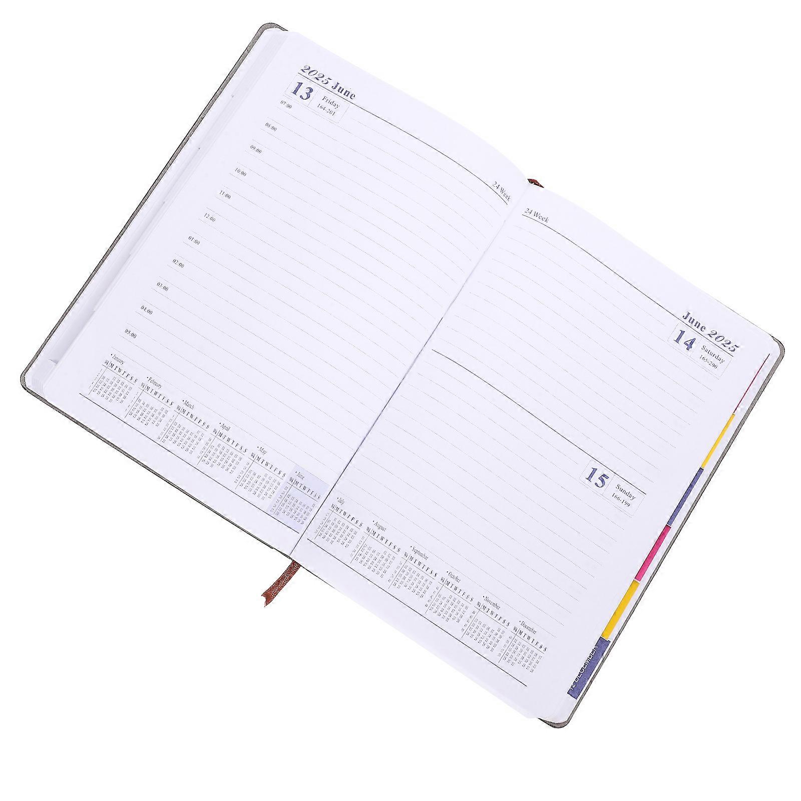 Academic Planner Office Planner Book for Writing Black PU Material