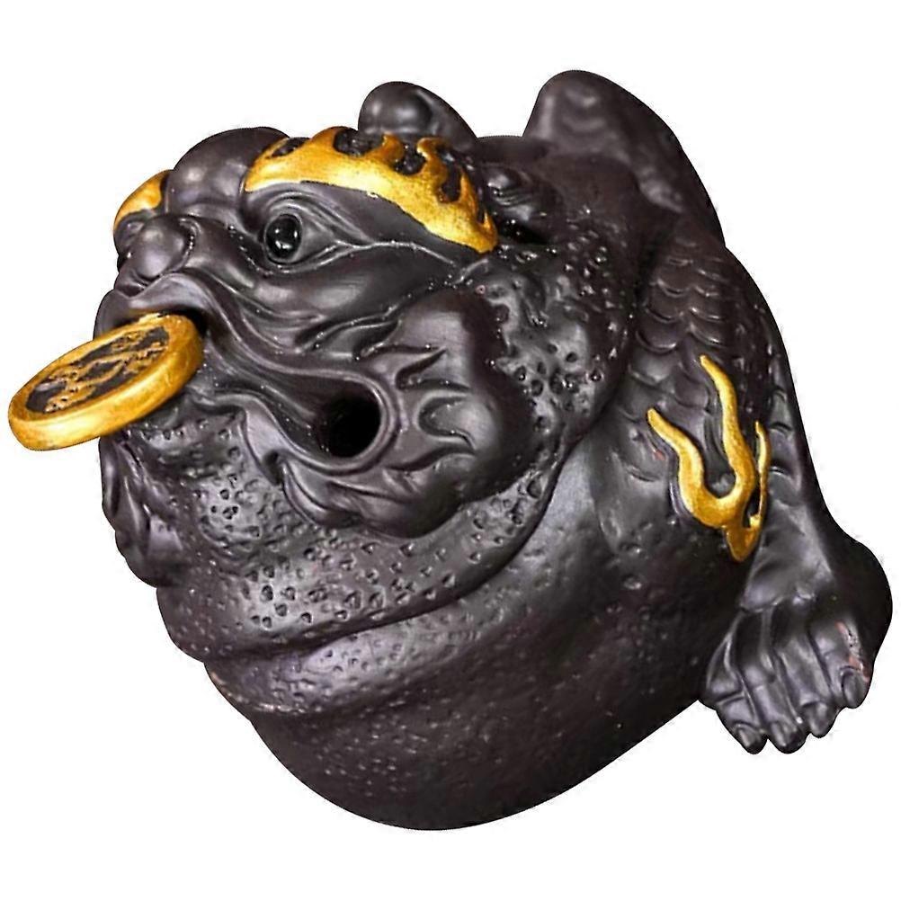 Gold Toad Incense Burner Ceramic Backflow Censer for Meditation Decoration
