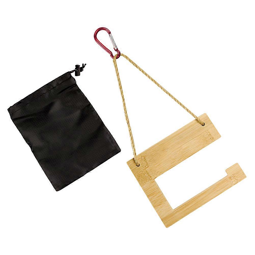 Multifunctional Roll Holder Bamboo Made for Outdoor Paper Storage 1Set