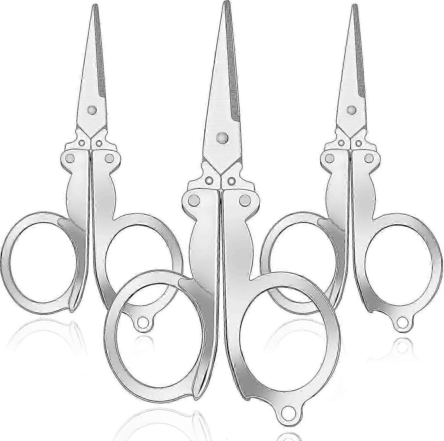 2025 3Pcs Small Folding Scissors Mini Travel Scissors Portable Scissors
