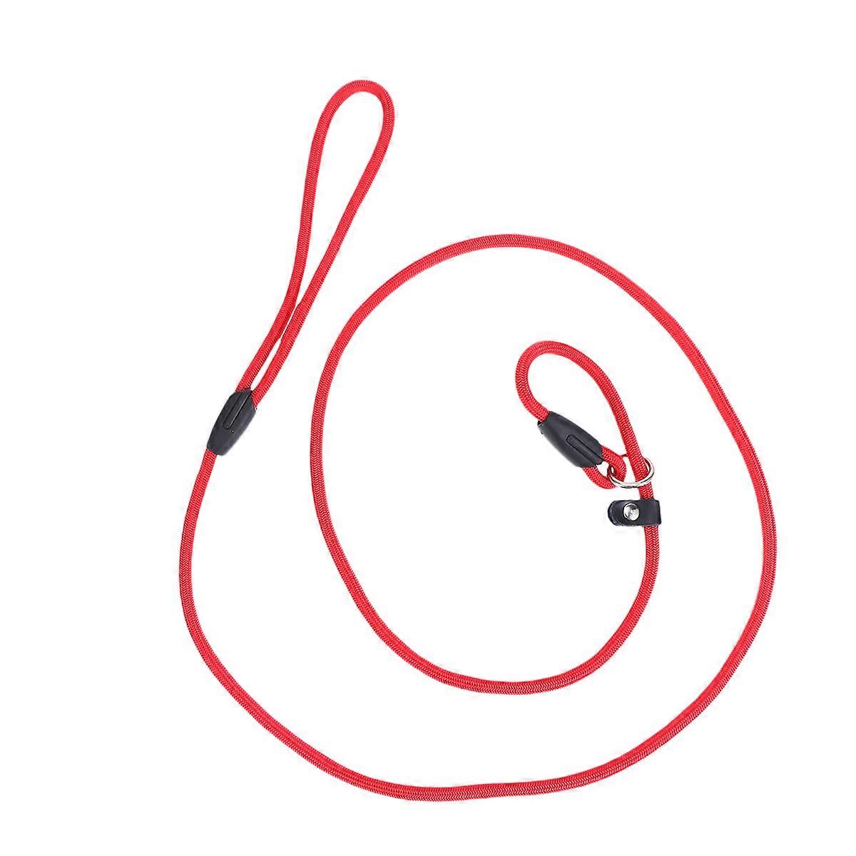 Pet Dog Leash Nylon Collar Lead Rope for Training Red Adjustable