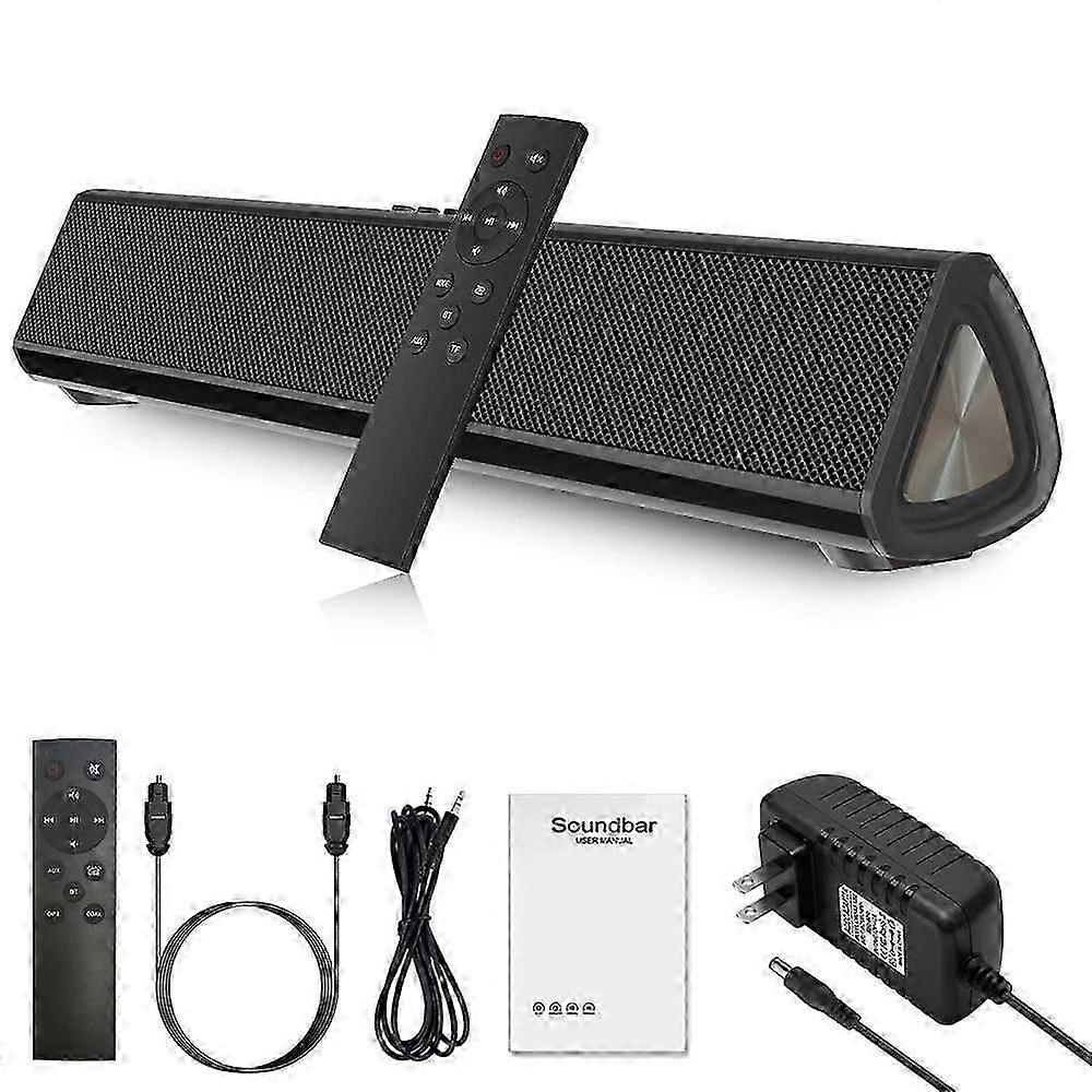 Barra de som 2026 de 15,7 polegadas para Smart TV com conectividade USB/AUX e compatível com PC.