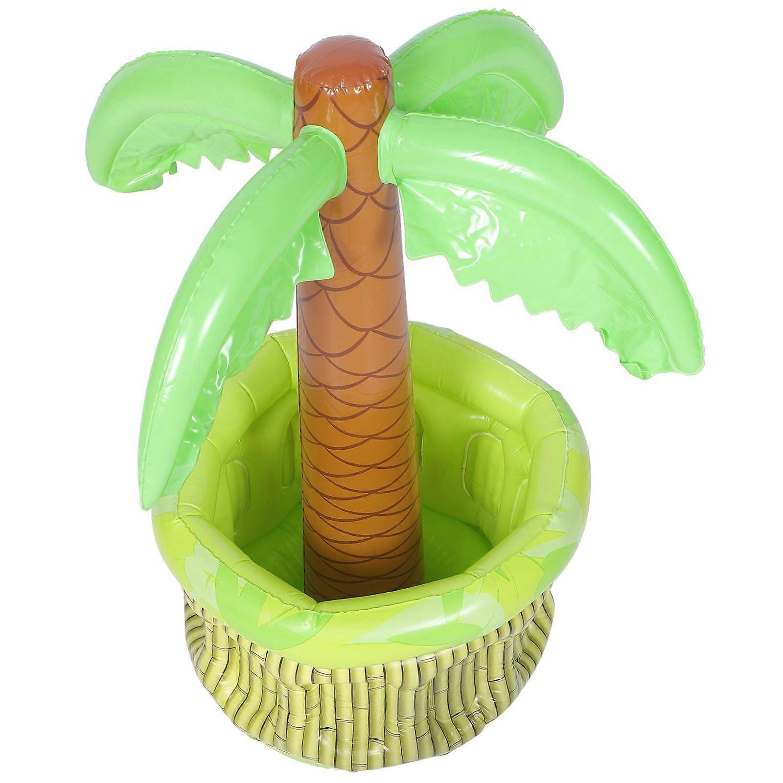 Inflatable Coconut-Tree Ice Bucket PVC for Beach Use 2Pcs