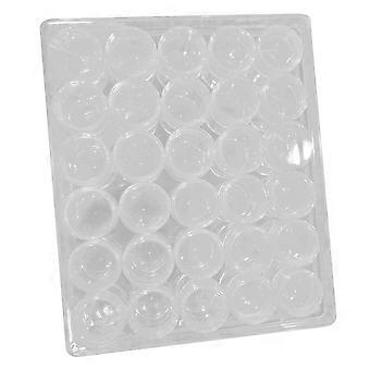 Transparente Paillettenbox zur Aufbewahrung von Glitzer für Nagelkunst, 30-teiliges Set