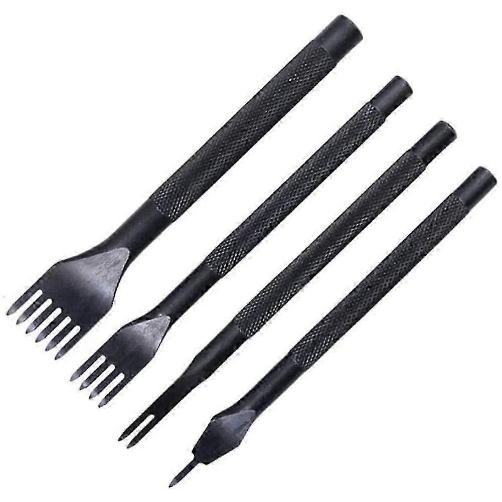 3MM 1/2/4/6 Prong Diamond Stitching Chisel Hole Punches Tool, Leather Hole Punch, Leather Chisel Set