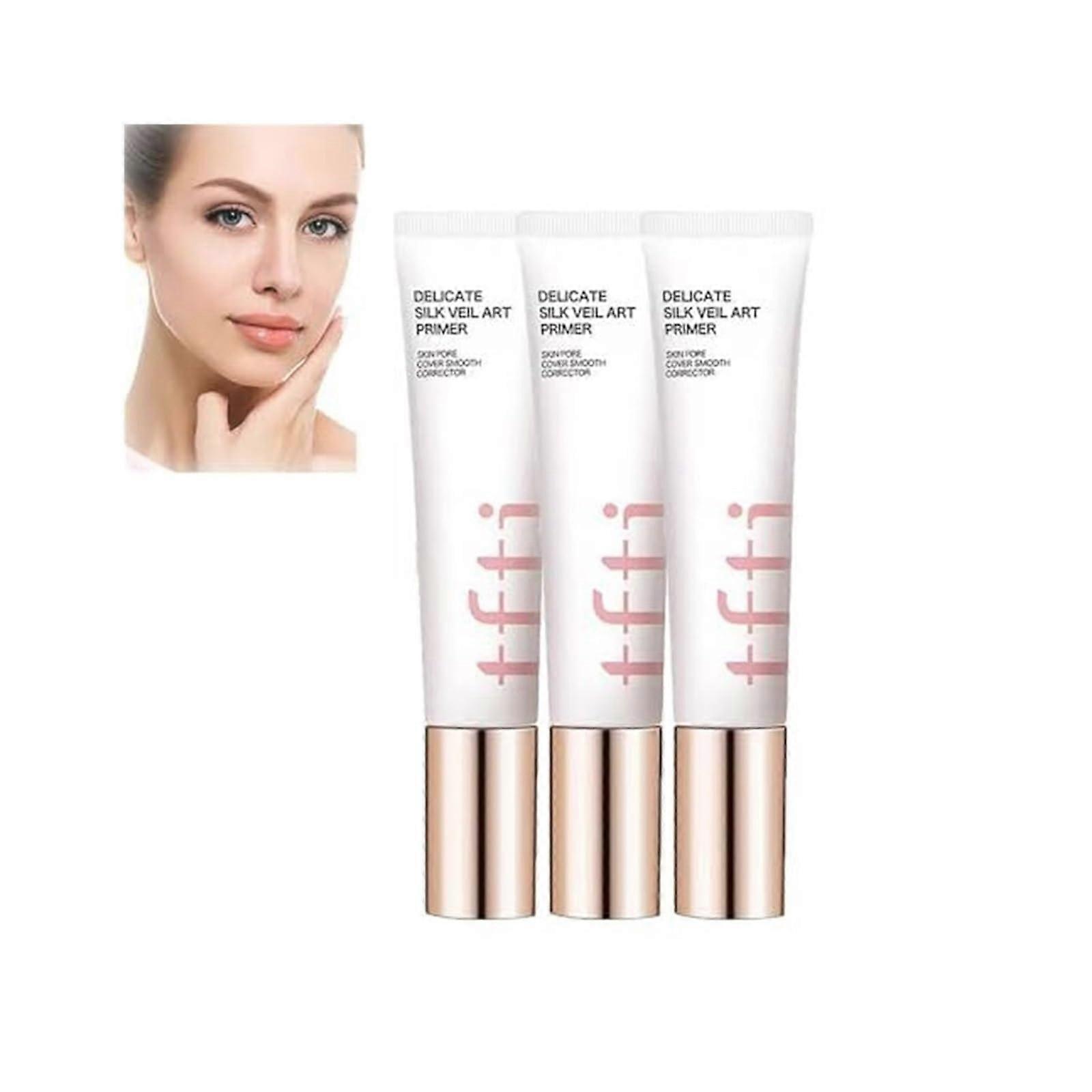 Face Primer and Concealer Set 3 Piece Kit, Flawless Pore Coverage, Long Lasting Shine Control