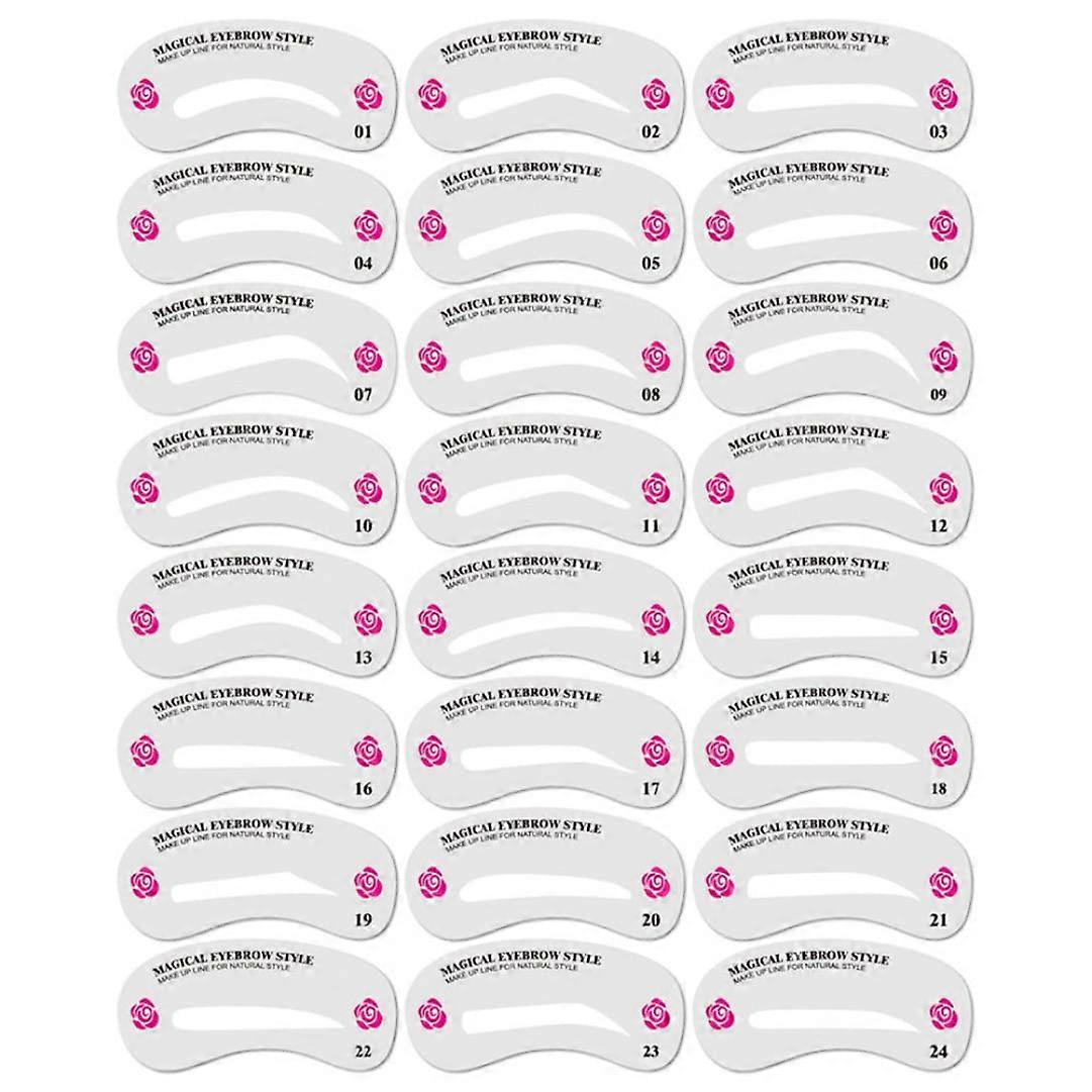 Eyebrow Stencil Kit 24 Shapes Reusable Template for Symmetrical Brow Shaping