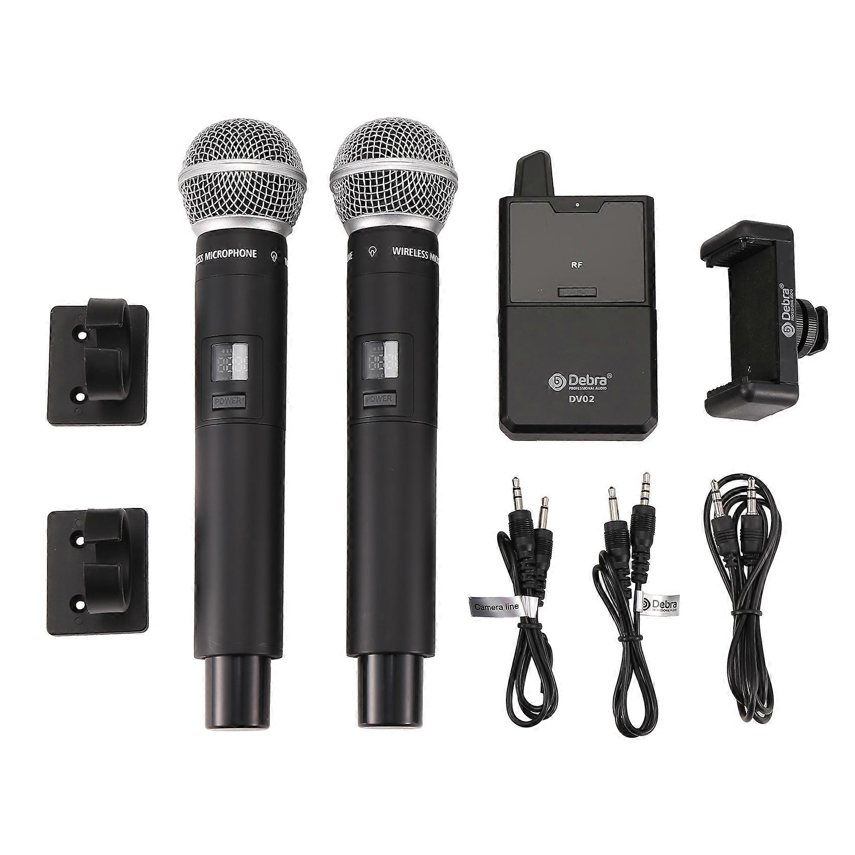 DEBRA PROFESSIONAL AUDIO Wireless Handheld Microphone UHF Wireless Microphone for Interview Live Broadcast