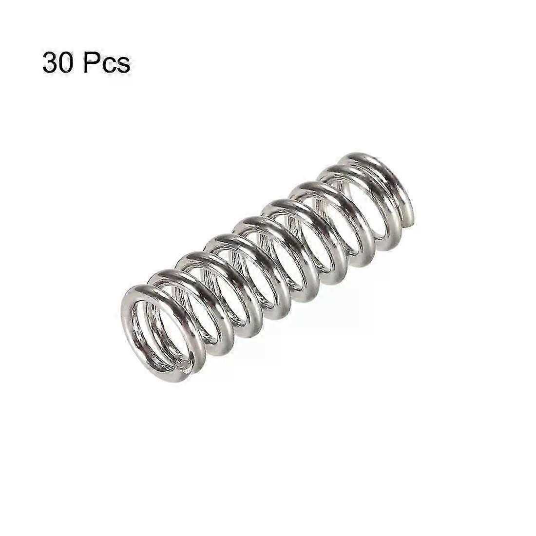 30Pcs Extruder Compression Support Spring 3D Printer Heated Bed Springs 75 x 20mm Silver