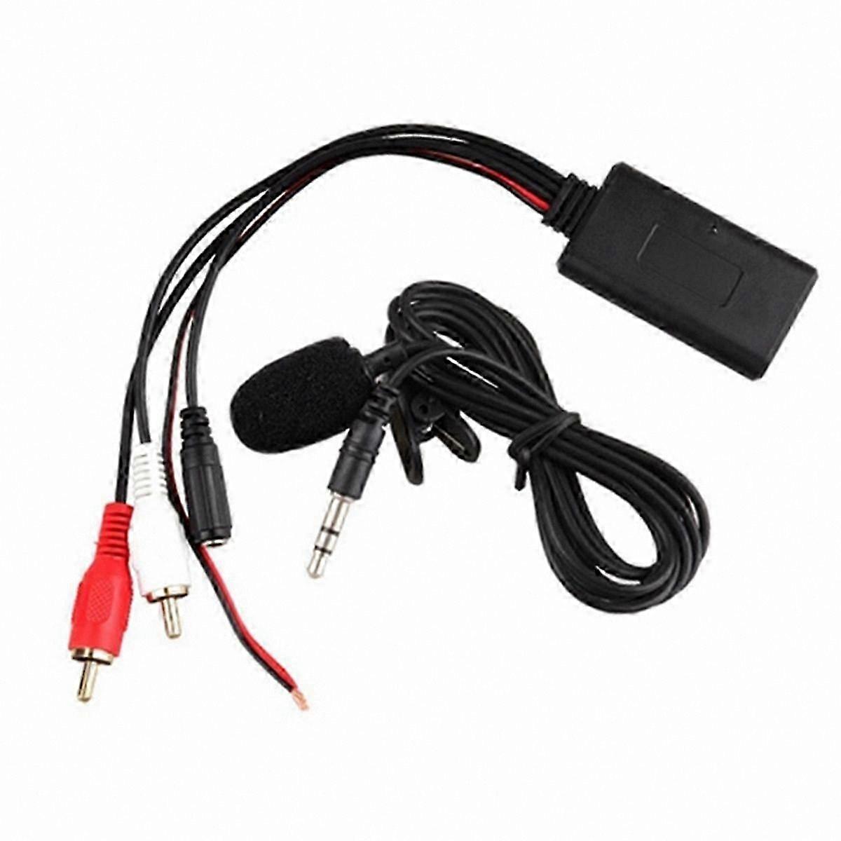 Wireless Bluetooth Car Adapter with AUX Input & Hands-Free Microphone