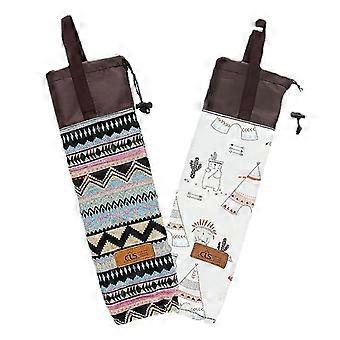 25-26 Outdoor Kitchen Paper Cup Suction Disposable Cup Storage Bag Hanging Bag Camping Storage Bag Portable Cup Cover 2pcs