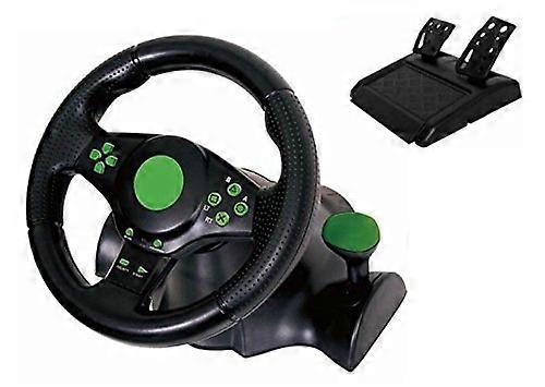 Racing Wheel and Pedals with Vibration Feedback Compatible with Xbox 360 PS3 PC USB