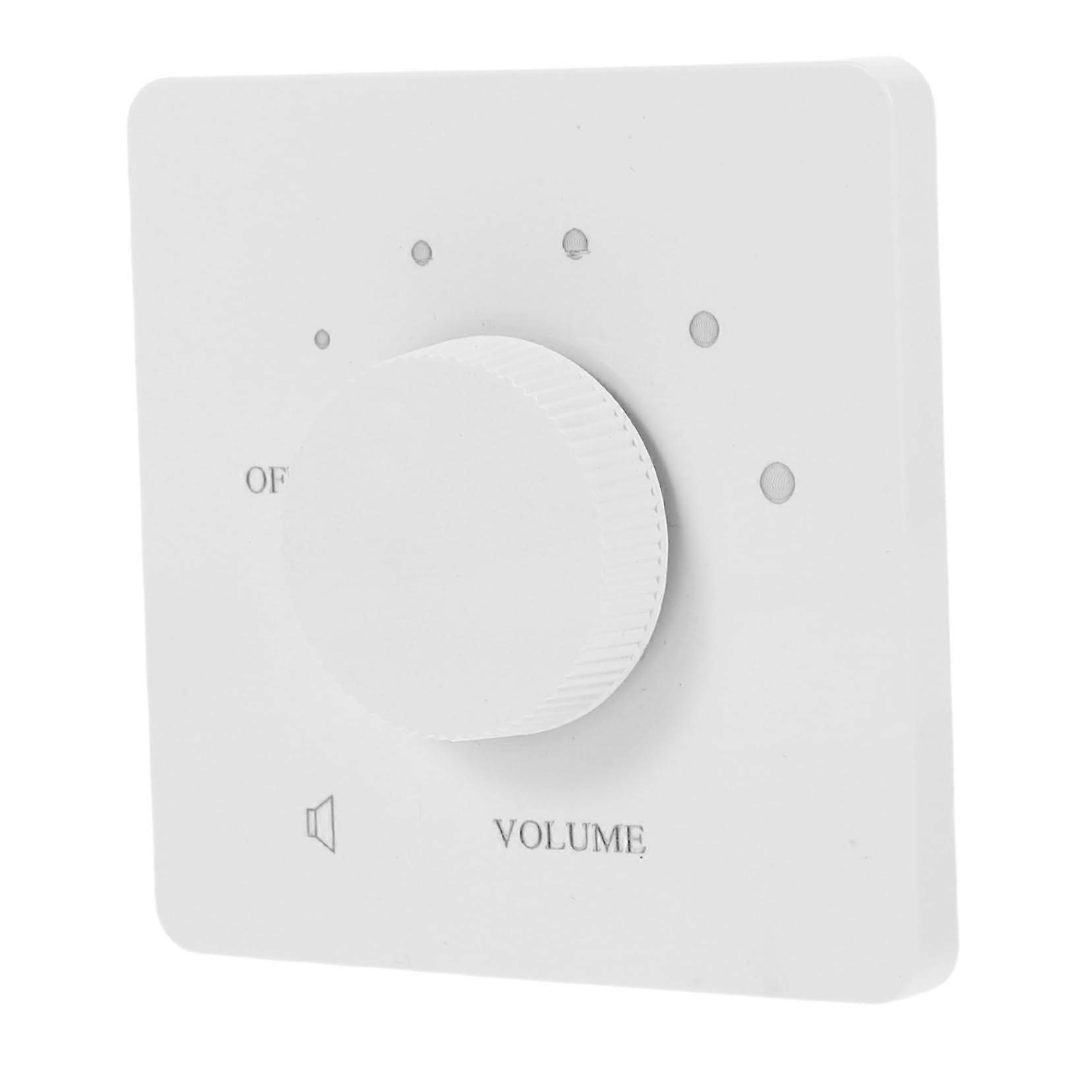 Wall Mounted Volume Control Switch with FiveLevel Audio Adjustment for Home InWall Speaker System