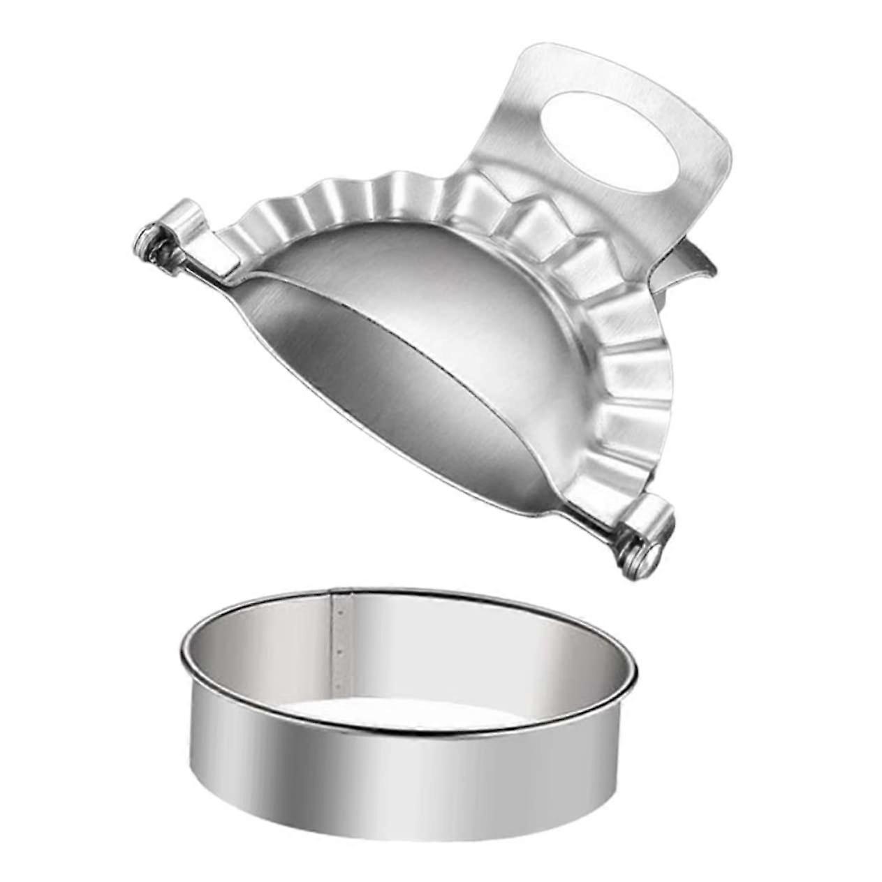 Dumpling Maker Set 2Pcs Stainless Steel Dumpling Press Mold for Easy Dumpling Making and Baking