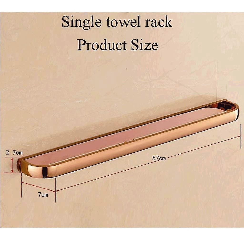 Rose Gold Wall Mounted Towel Rack 60cm RustResistant Copper Bathroom Shelf  Load Capacity