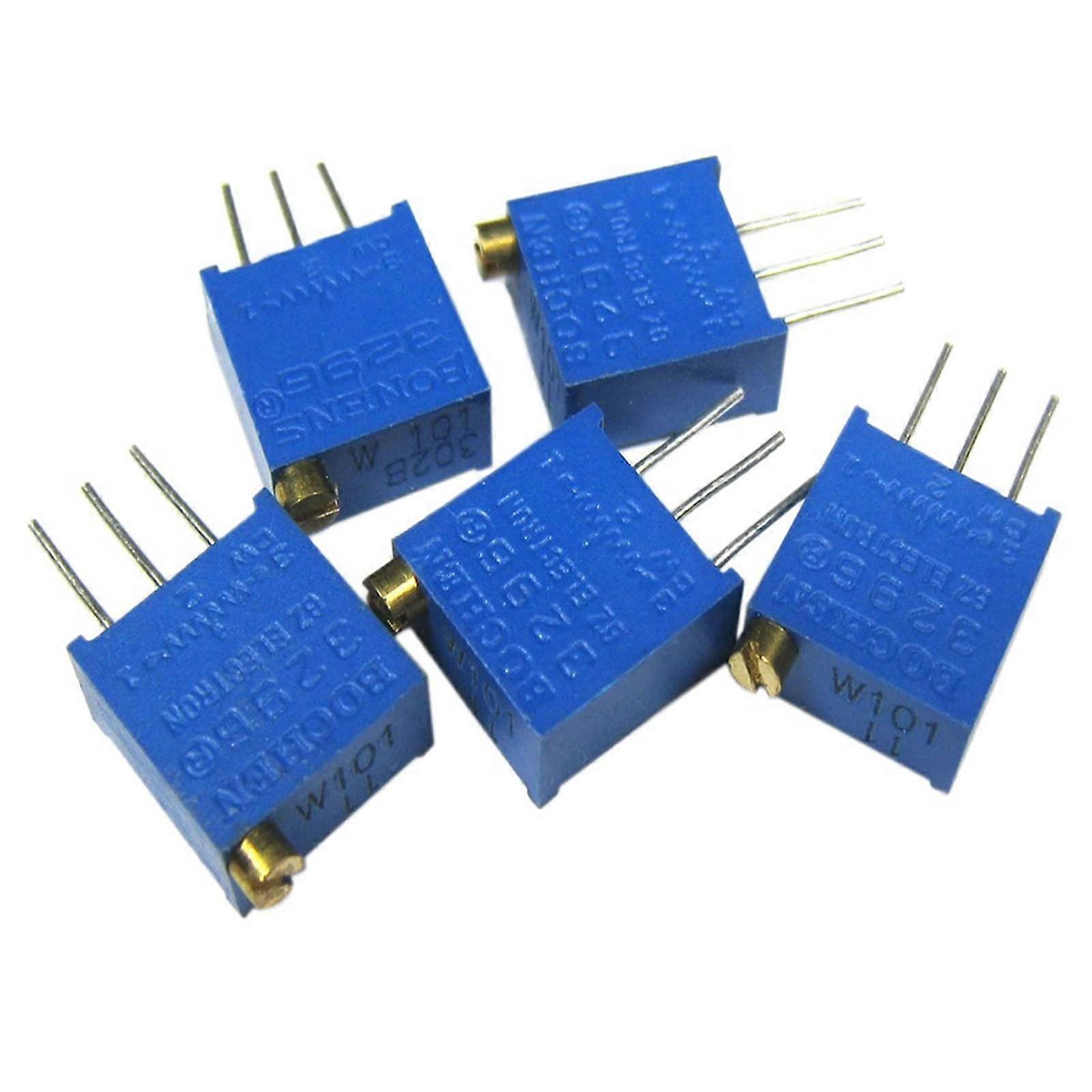 Variable Resistor 2M Ohm 3296W Multiturn Potentiometer for PCB Precise Resistance Adjustment 50pcs