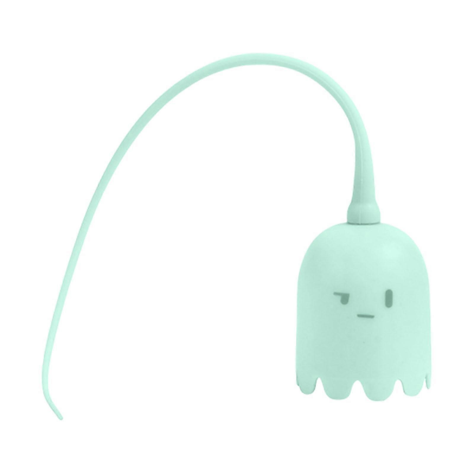 Interactive Cat Toy with Automatic Tail Movement, ChewResistant Silicone, Detachable Green Tail