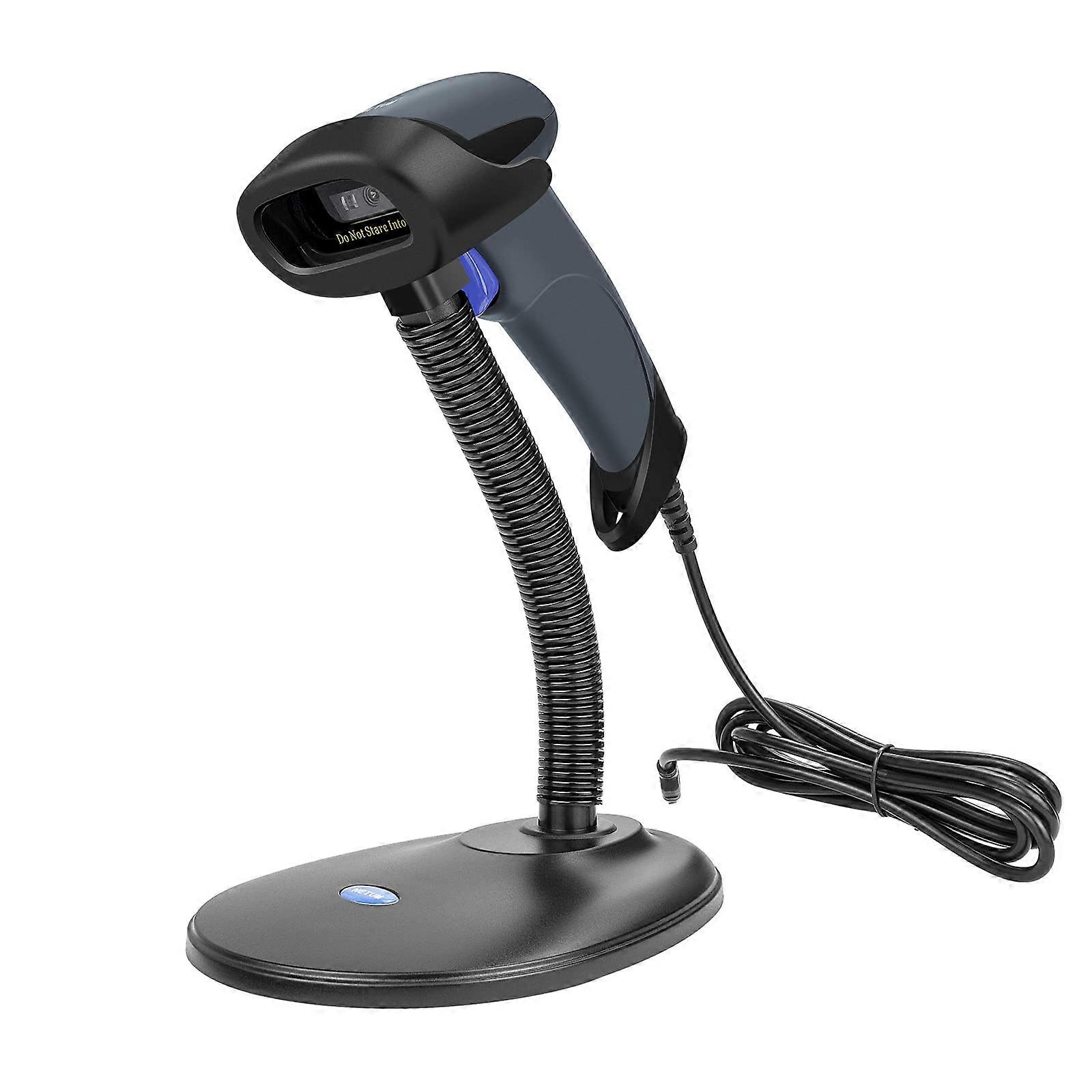 2D Barcode Scanner with Stand USB Wired QR Code Reader for POS Retail with AutoSensing and CMOS Sensor