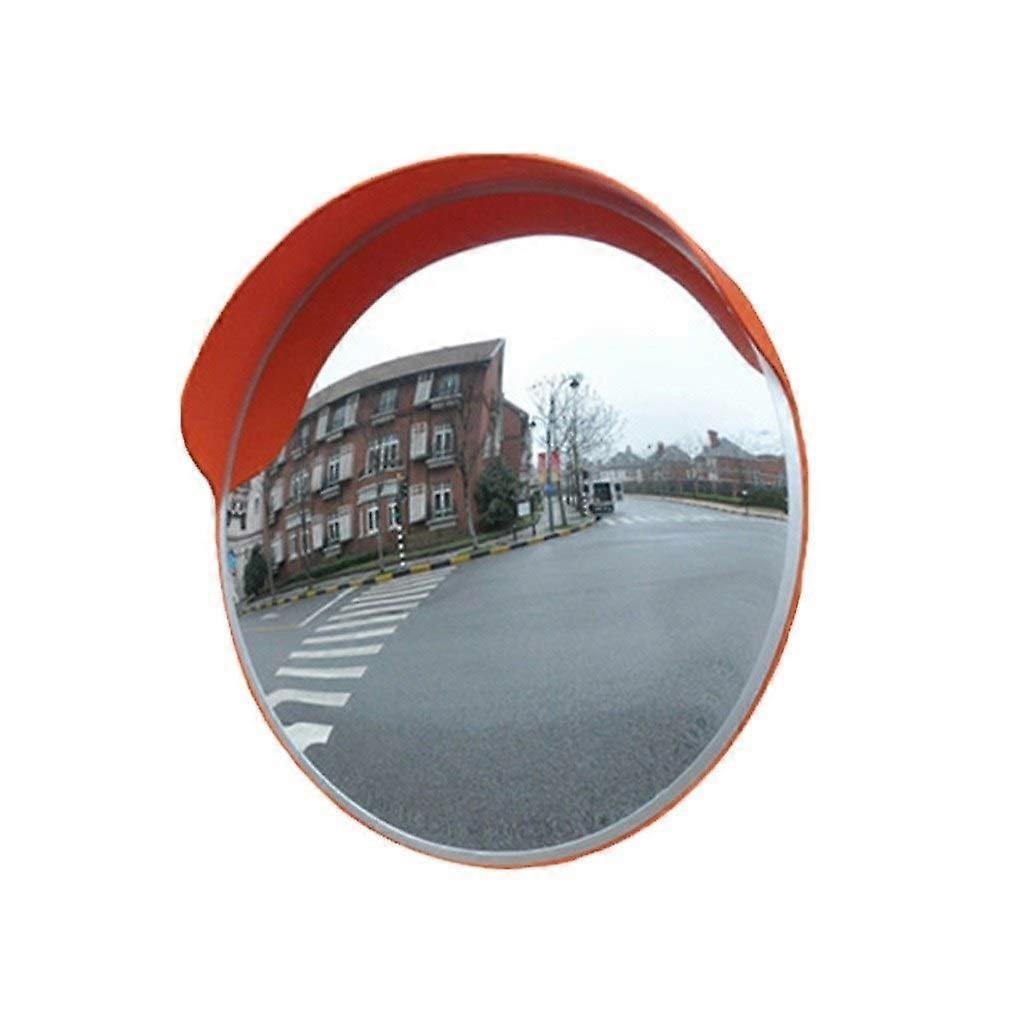 30cm Red Convex Security Mirror WideAngle Adjustable ScratchResistant for Garage and Driveway