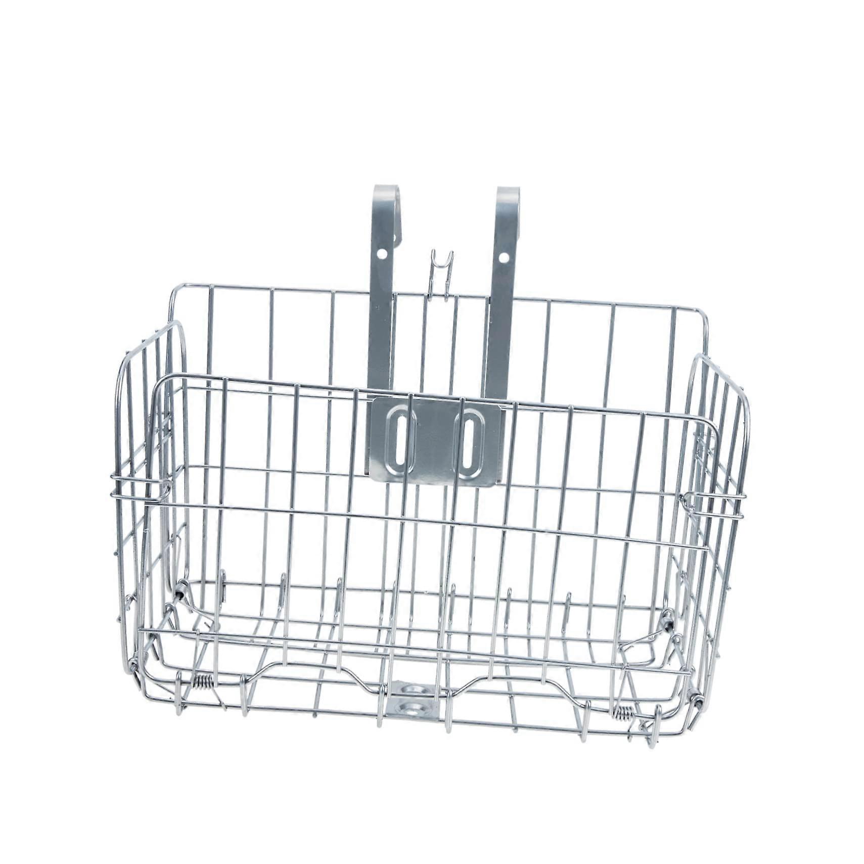 Bike Front Basket for Mountain Bikes, Lightweight Removable Iron Storage, Quick Install for Commuting