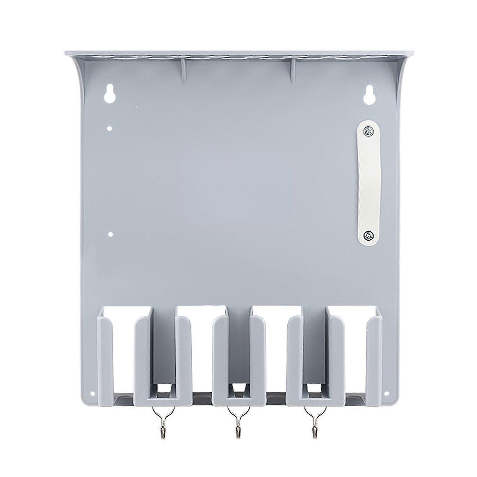 Wall Mounted Barber Clipper Holder Organizer with Secure MultiTool Storage and Hooks Gray