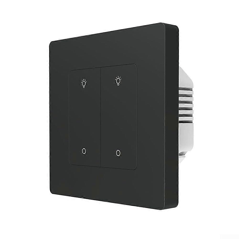 Smart Dimmer Switch Zigbee 2 Gang Touch Panel with APP Control Voice Assistant and Memory