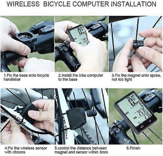 Bike Computer, Waterproof Touch Screen, 7.8x5cm, Cycling Speedometer
