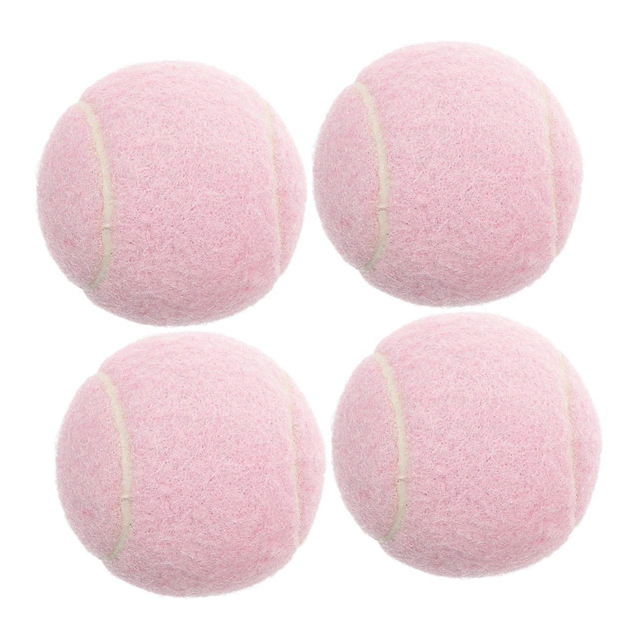 4pcs Tennis Balls Pack for Beginners Durable Rubber Training Balls Improve HandEye Coordination