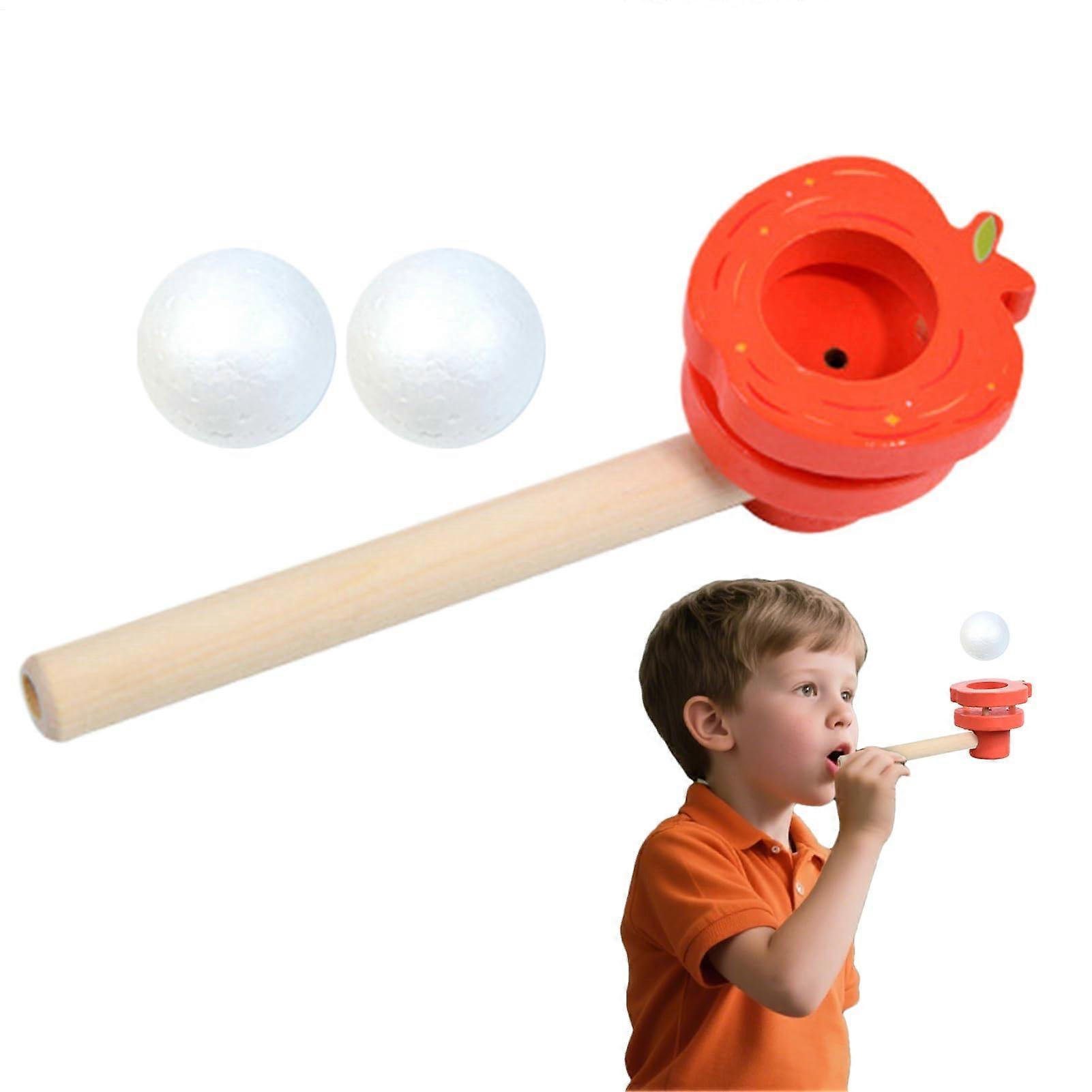 Breathing Exercise Toy Wooden Floating Ball Game for Kids Cognitive Development Model
