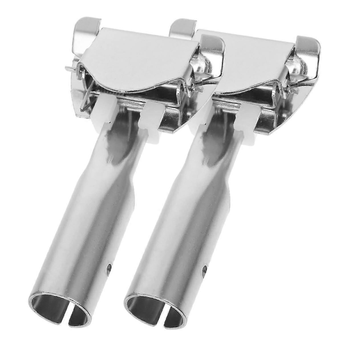 2pcs Heavy Duty Mop Clamp Chrome Plated Mop Handle Replacement for Commercial Use