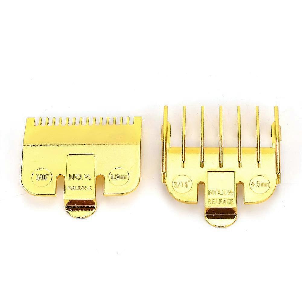 Universal Hair Clipper Guards Set 1.5mm 4.5mm Gold Silver Precision Cutting Attachments