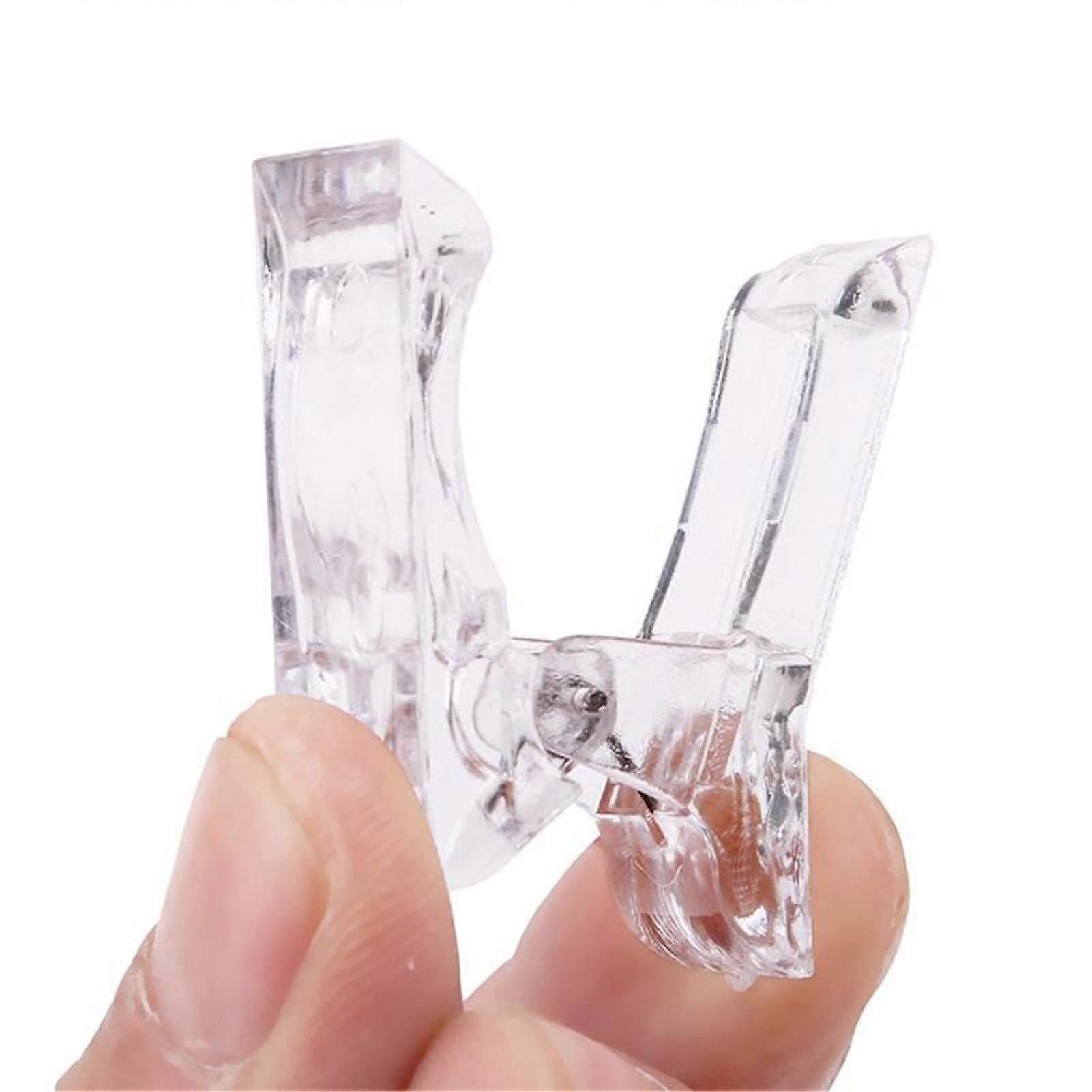 Transparent Nail Extension Clip for Gel Curing with Secure Tip Grip and Clear Visibility Design