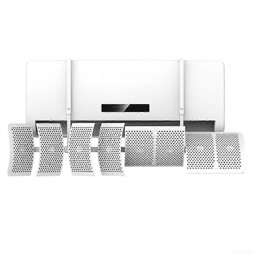 Air Conditioner Wind Deflector 8 Leaf Adjustable for Wall Mounted Units No Drill Installation