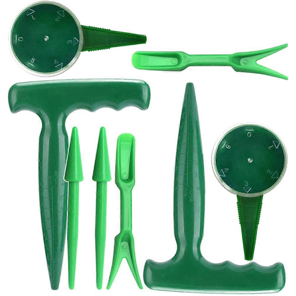 Sowing Seed Dispenser Plastic Tool for Gardening Use 8Pcs Practical Set