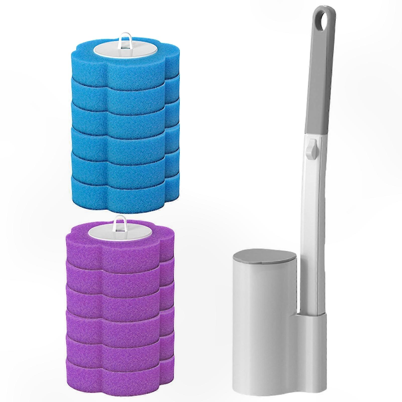 Bathroom Wall Mount Brush Holder for Space Saving and Efficient Cleaning