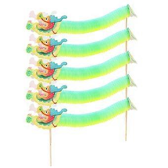5Pcs 3D Chinese New Year Dragon Decoration DIY Holding Dragon Photo Prop