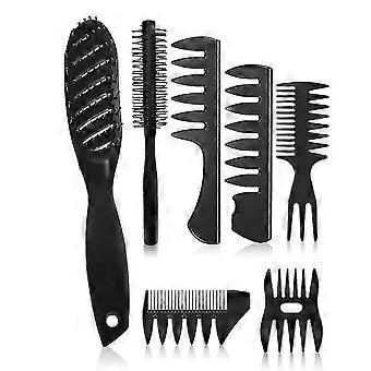 Hair Brush for Men, 7Pcs Combs for Men, Hair Styling Comb Set with Vent Hair Brush, Round Hair Brush, Wide Tooth Comb