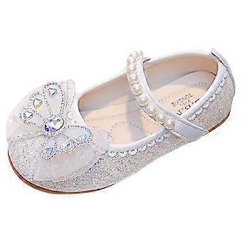 Sapatos Mary Jane para meninas, sapatos de festa, sapatos escolares para meninas, sapatos Mary Jane para festa, casamento, sapatos de princesa brancos, tamanho 8-8,5 anos.
