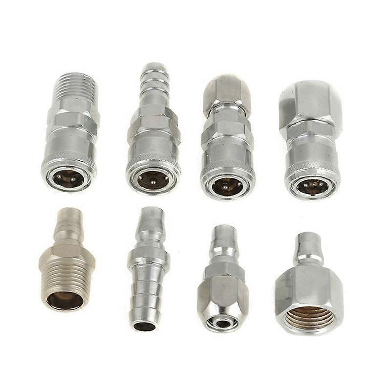 Coupler Compressor Quick Hose 8PCS Plug Connector 1/2" Socket Air BSP Pneumatic