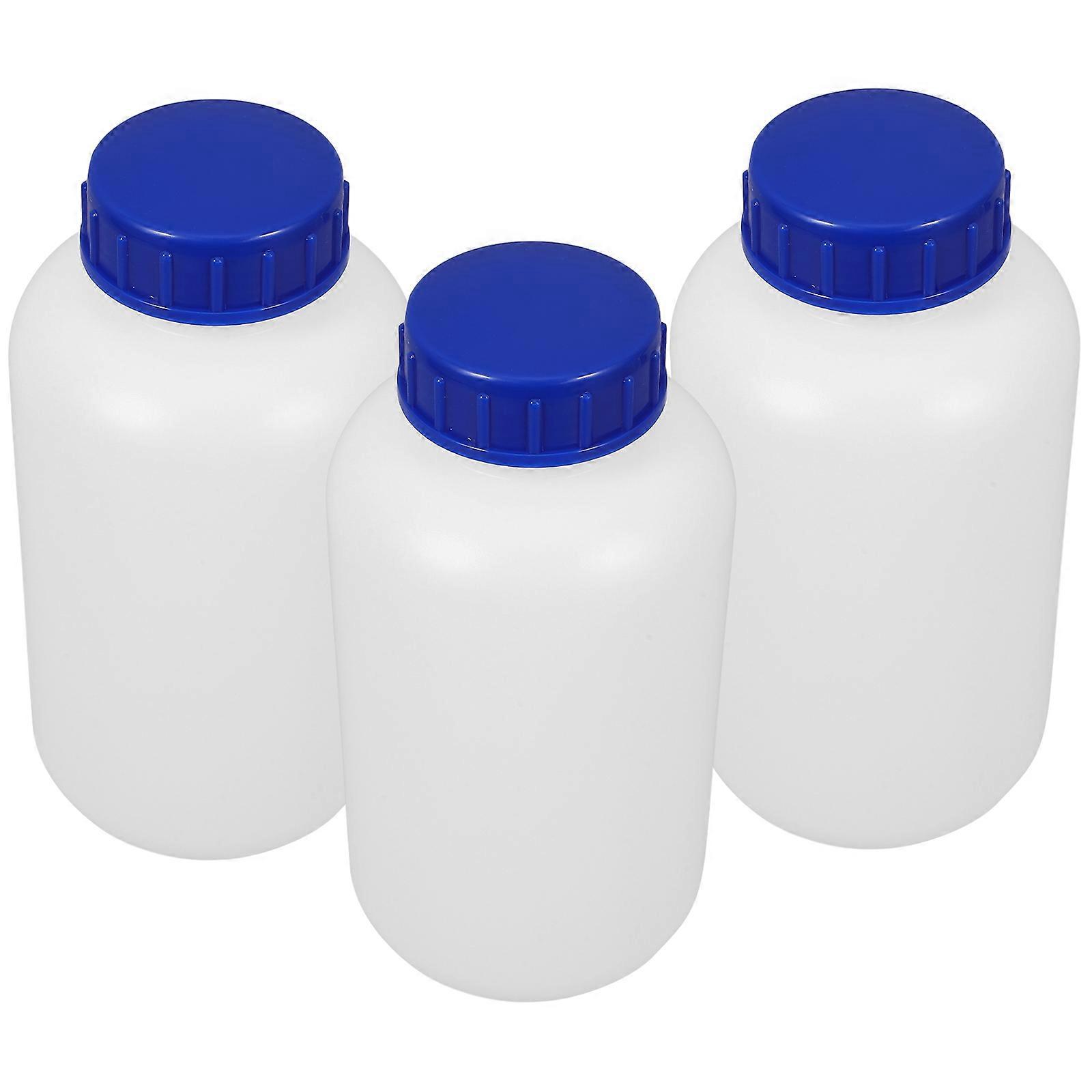 3pcs Reagent Bottles Empty Liquid Storage Bottles with Cap Refillable Sample Bottles(1L)